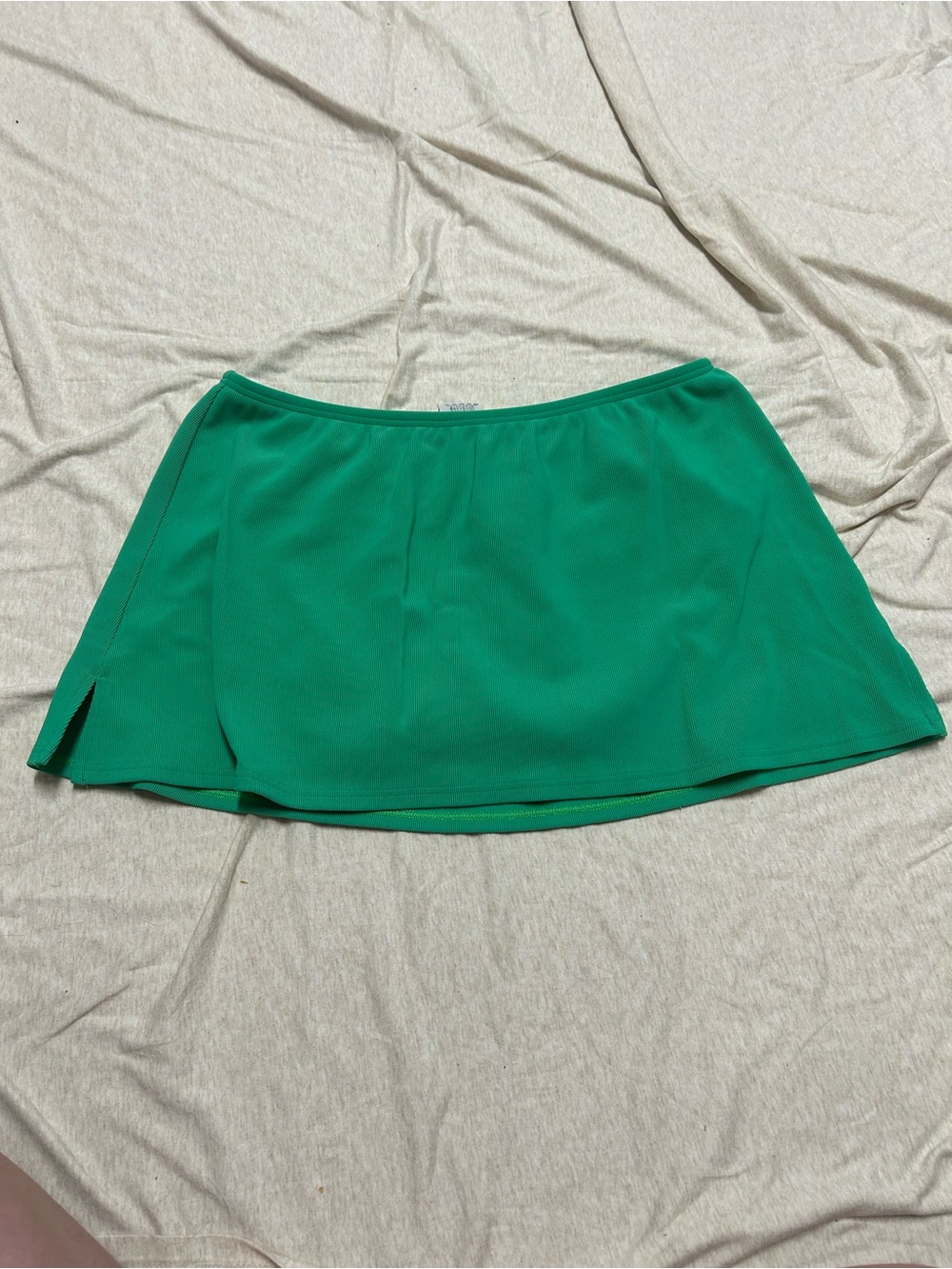 Land’s End Ribbed Swim Skirt Bottom Solid Texture Colorful Preppy